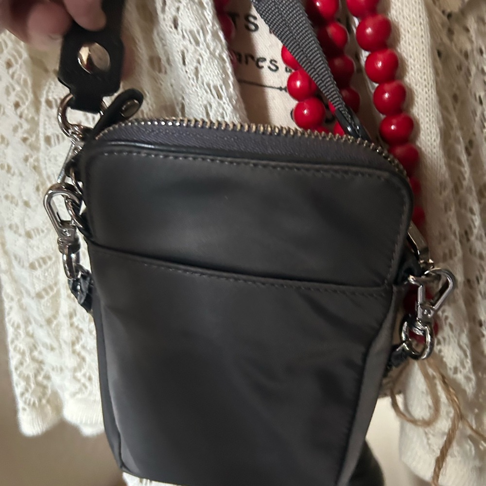 MZ Wallace Black Messenger Bag with Chain Detail - Picture 3 of 3